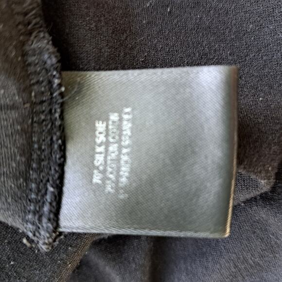 Lafayette 148 Black 3/4 Sleeve Top Size Small Stretch Jersey Pleated - Picture 7 of 7